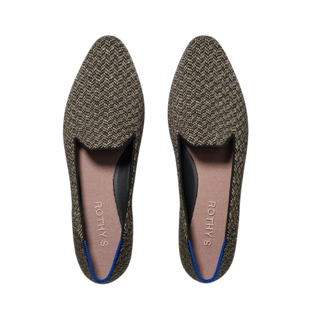 Rothy's The Almond Loafers shoes in the Sparkle Herringbone color Sz 8W